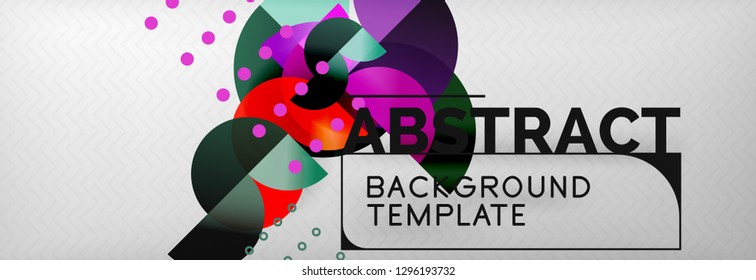 Resumen del fondo del círculo. La composición de formas está de moda. Ilustración del vector