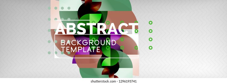 Circle background abstract. Trendy shapes composition. Vector illustration