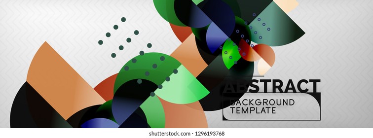 Resumen del fondo del círculo. La composición de formas está de moda. Ilustración del vector