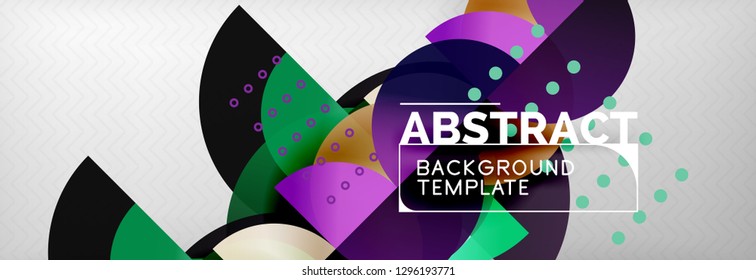 Circle background abstract. Trendy shapes composition. Vector illustration