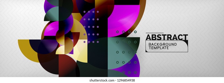 Circle background abstract. Trendy shapes composition. Vector illustration