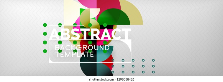 Circle Hintergrund abstrakt. Trendformen Zusammensetzung. Vektorgrafik