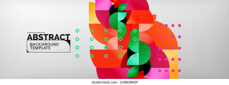 Circle background abstract. Trendy shapes composition. Vector illustration