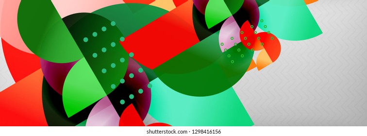Circle background abstract. Trendy shapes composition. Vector illustration
