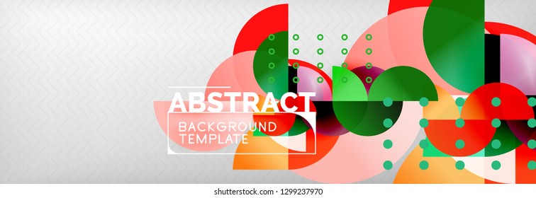 Circle background abstract. Trendy shapes composition. Vector illustration