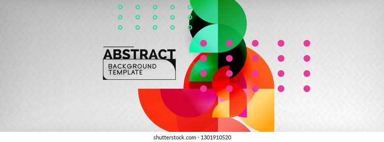Circle background abstract. Trendy shapes composition. Vector illustration