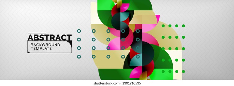 Circle background abstract. Trendy shapes composition. Vector illustration