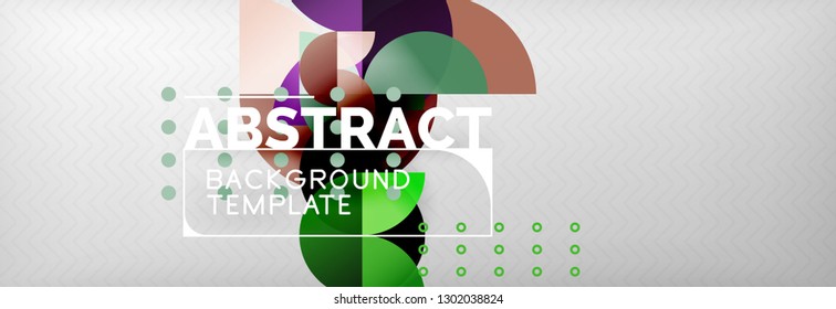 Circle Hintergrund abstrakt. Trendformen Zusammensetzung. Vektorgrafik