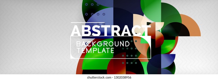 Circle background abstract. Trendy shapes composition. Vector illustration