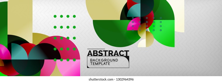 Circle background abstract. Trendy shapes composition. Vector illustration