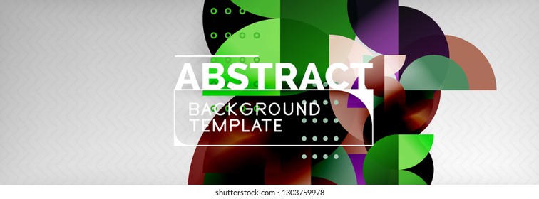 Circle background abstract. Trendy shapes composition. Vector illustration