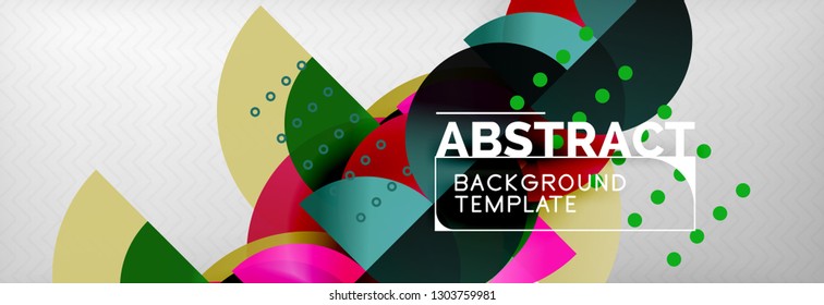 Circle background abstract. Trendy shapes composition. Vector illustration