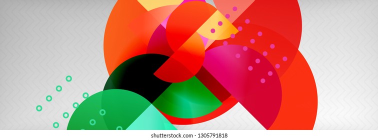 Circle background abstract. Trendy shapes composition. Vector illustration