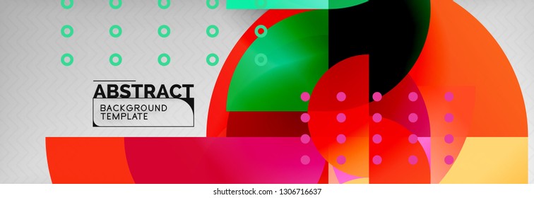 Circle background abstract. Trendy shapes composition. Vector illustration