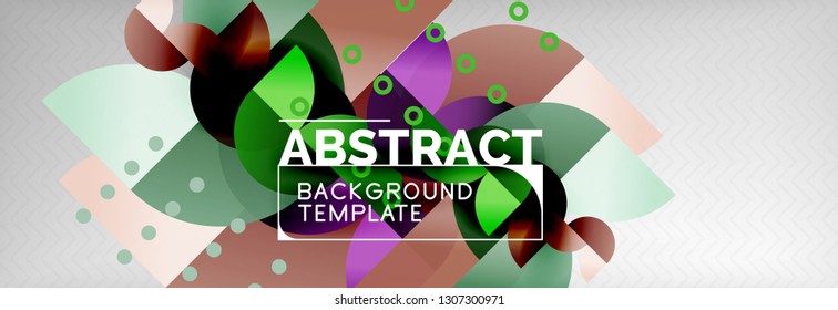 Circle background abstract. Trendy shapes composition. Vector illustration