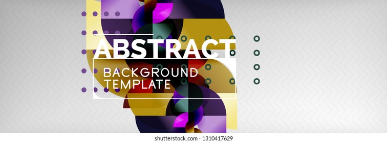 Circle background abstract. Trendy shapes composition. Vector illustration