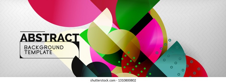 Resumen del fondo del círculo. La composición de formas está de moda. Ilustración del vector