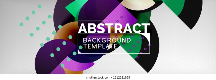 Circle background abstract. Trendy shapes composition. Vector illustration