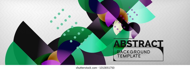 Circle background abstract. Trendy shapes composition. Vector illustration