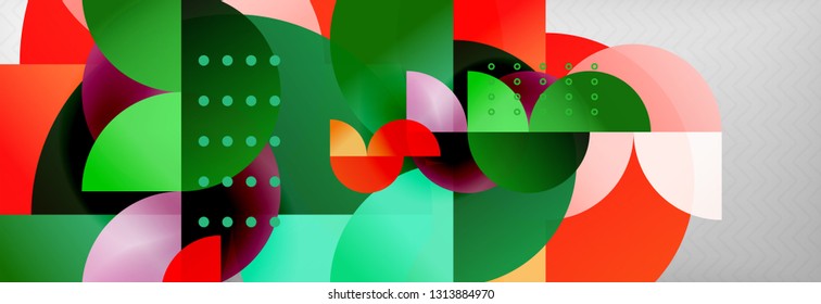 Circle background abstract. Trendy shapes composition. Vector illustration