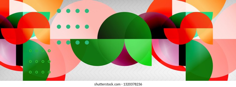 Circle background abstract. Trendy shapes composition. Vector illustration