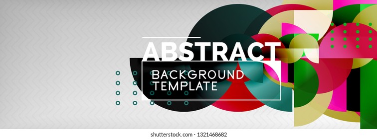 Circle background abstract. Trendy shapes composition. Vector illustration