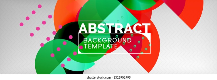 Circle background abstract. Trendy shapes composition. Vector illustration