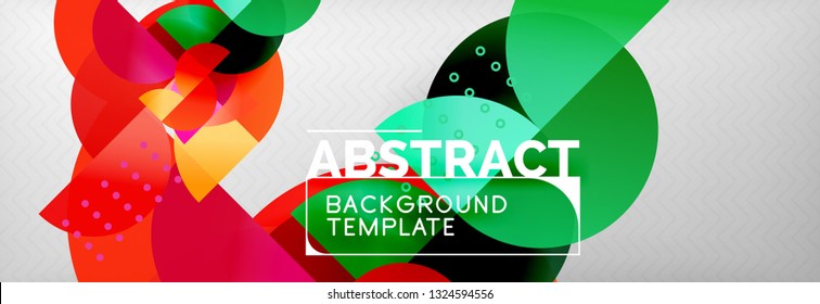Circle background abstract. Trendy shapes composition. Vector illustration