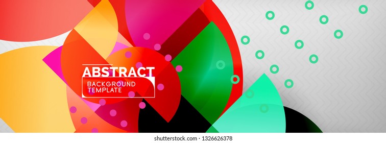 Circle background abstract. Trendy shapes composition. Vector illustration