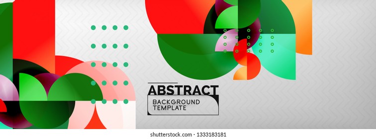 Circle background abstract. Trendy shapes composition. Vector illustration
