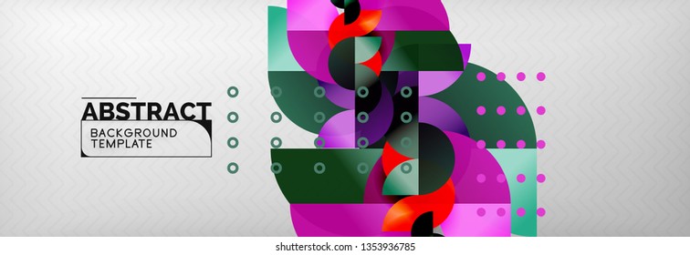 Circle background abstract. Trendy shapes composition. Vector illustration