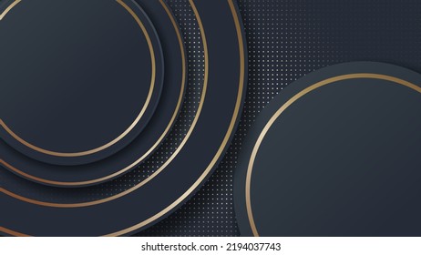 circle background with black and gold color