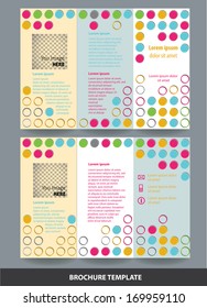 Circle background brochure or magazine cover  template