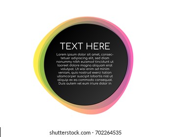Circle background with colorful overlay circle frame for text space
