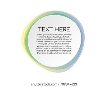 Circle background with colorful overlay circle frame for text space
