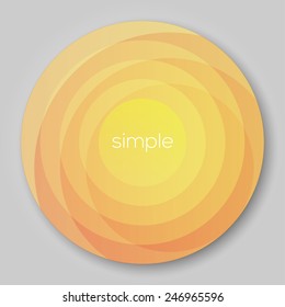 Circle Background for Design (Yellow) | EPS10 Vector