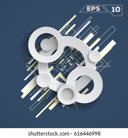 circle background Flat Design (for Logos, Flyers, Covers, Posters, Banner) Vector illustration.