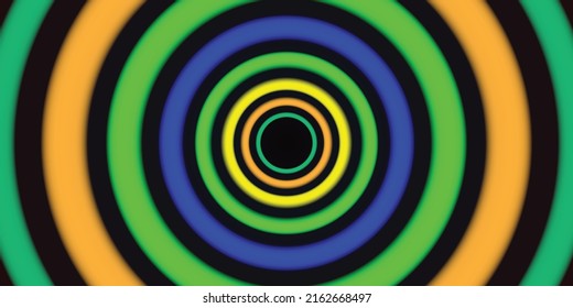 circle background with green yellow orange and blue colors like the passage of time