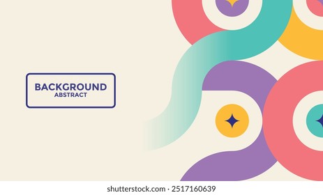 Circle background pop art colors.