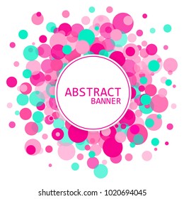 Circle background. Vector bubbles background. Abstract banner with color circles.