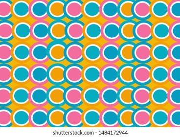 circle background yellow orange set