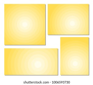 Circle backgrounds template set with different aspect ratio. Sunburst background set.