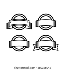 CIRCLE BADGE DESIGN ICON BLACK