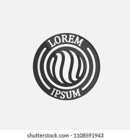 circle badge logo template . with basketball team symbol