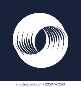 circle bagel dynamic in dark background