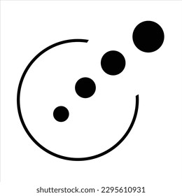 diseño del logotipo del vector negro de bola circular