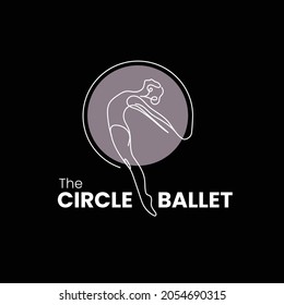 circle ballet logo. This logo can be used for a ballet agency or ballet club.