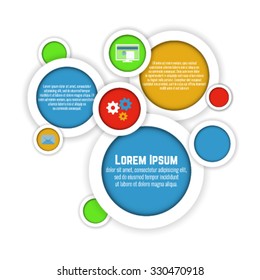 Circle banner background. Brochure cover, background for presentation, etc.. Stock vector.