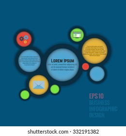 Circle banner background. Brochure cover, background for presentation, etc.. Stock vector.