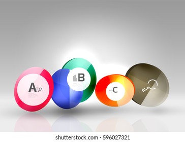 Diseño de pancarta circular en gris